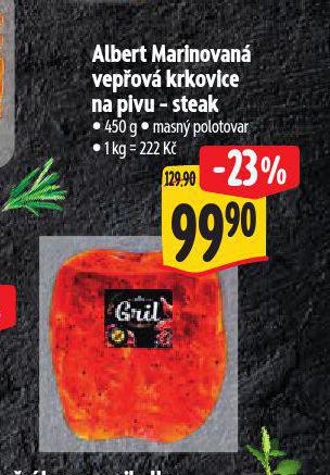 MARINOVAN VEPOV KRKOVICE NA PIVU - STEAK