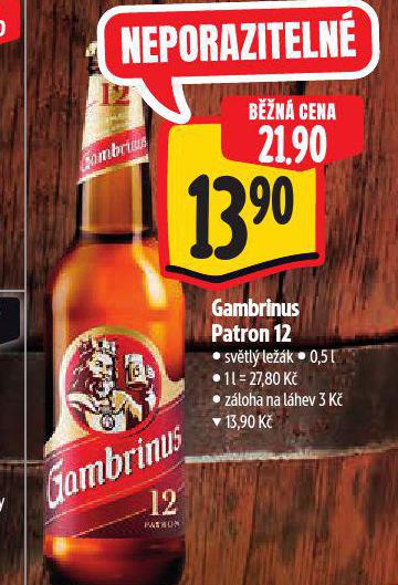 PIVO GAMBRINUS PATRON 12