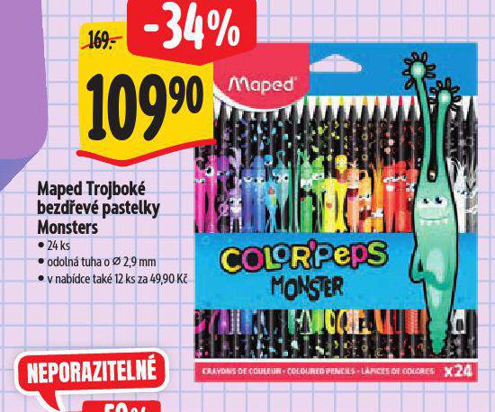 MAPED TROJBOK BEZDEV PASTELKY MONSTERS