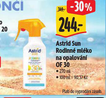 ASTRID SUN RODINN MLKO NA OPALOVN OF 30