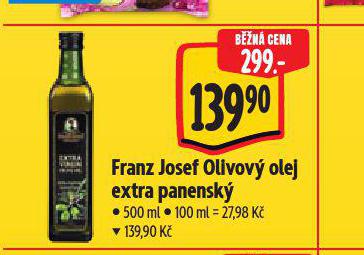 FRANZ JOSEF OLIVOV OLEJ EXTRA PANENSK