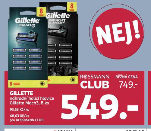 GILLETTE NHRADN HLAVICE