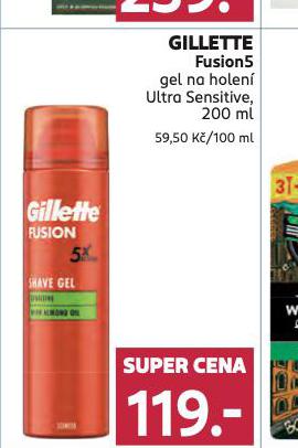 GILLETTE FUSION5 GEL NA HOLEN