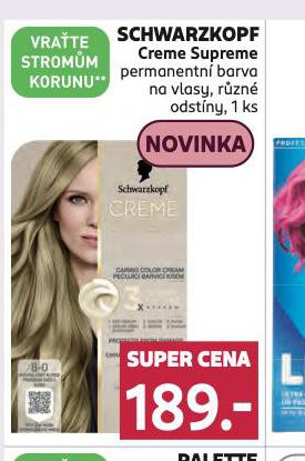 SCHWARZKOPF CREME SUPREME PERMANENTN BARVA NA VLASY