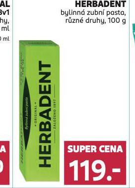 HERBADENT BYLINN ZUBN PASTA
