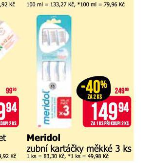 MERIDOL ZUBN KARTKY