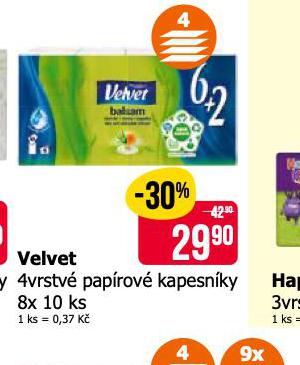 VELVET PAPROV KAPESNKY