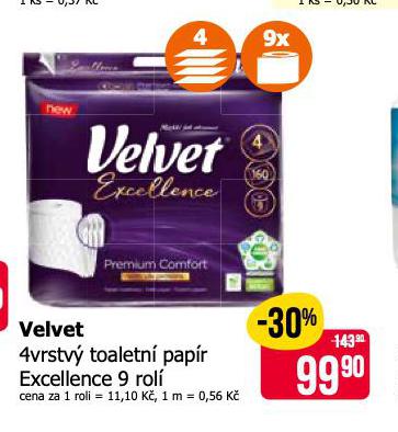 VELVET TOALETN PAPR