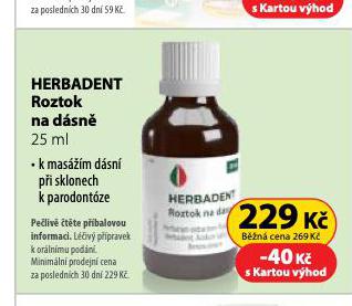 HERBADENT ROZTOK NA DSN