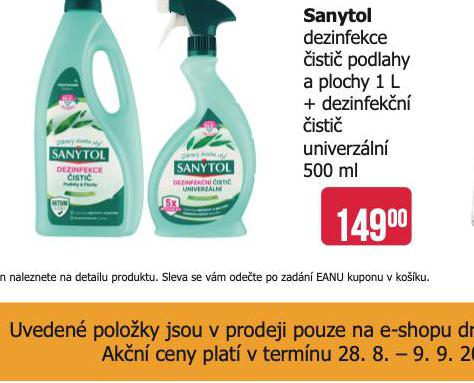 SANYTOL DEZINFEKCE ISTI PODLAH A PLOCHY