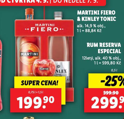 MARTINI FIERO & KINLEY TONIC