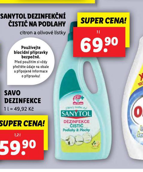 SANYTOL DEZINFEKN ISTI NA PODLAHY