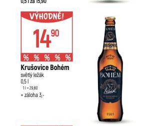 KRUOVICE BOHM PIVO 