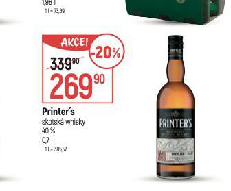 PRINTER'S SCOTCH WHISKY