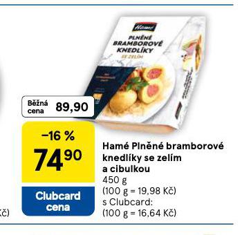 HAM PLNN BRAMBOROV KNEDLKY SE ZELM A CIBULKOU