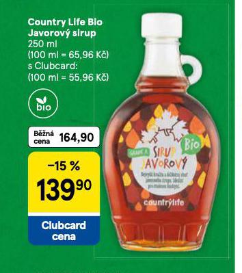 COUNTRY LIFE BIO JAVOROV SIRUP