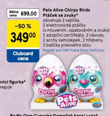 PETS ALIVE CHIRPY BIRDS PTEK SE ZVUKY