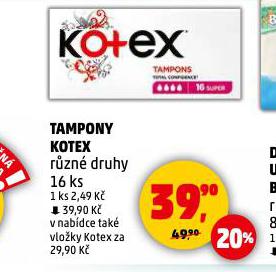 KOTEX TAMPONY