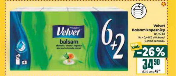 VELVET BALSAM KAPESNKY