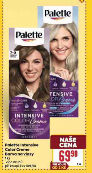 PALETTE INTENSIVE COLOR CREME BARVA NA VLASY