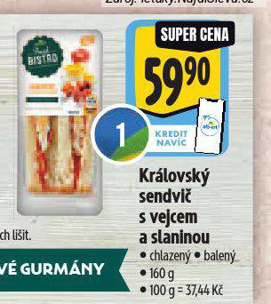 KRLOVSK SENDVI S VEJCEM A SLANINOU