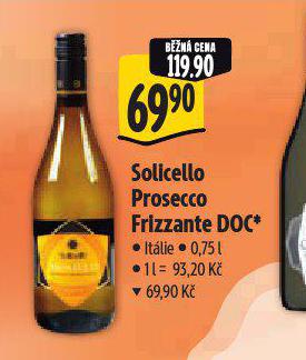 SOLICELLO PRESECCO FRINZZANTE DOC*