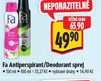 FA ANTIPERSPIRANT / DEODORANT SPREJ