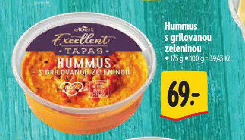HUMMUS S GRILOVANOU ZELENINOU