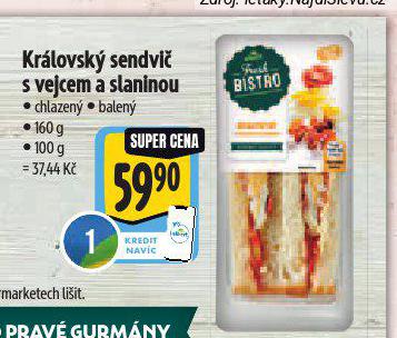 KRLOVSK SENDVI S VEJCEM A SLANINOU
