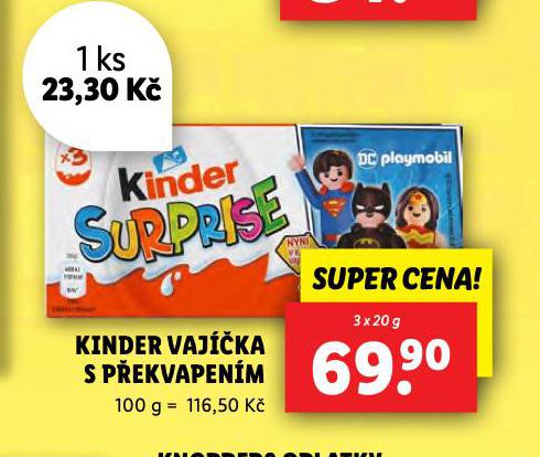 KINDER VAJKA S PEKVAPENM