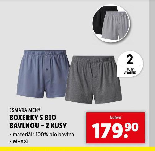 BOXERKY S BIO BAVLNOU - 2 KUSY