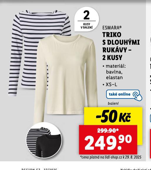 TRIKO S DLOUHMI RUKVY - 2 KUSY