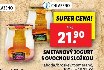SMETANOV JOGURT S OVOCNOU SLOKOU