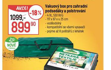 VAKUOV BOX PRO ZAHRADN PODSEDKY A POLSTROVN