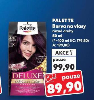 PALETTE BARVA NA VLASY
