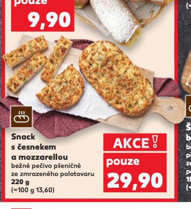 SNACK S ESNEKEM A MOZZARELLOU