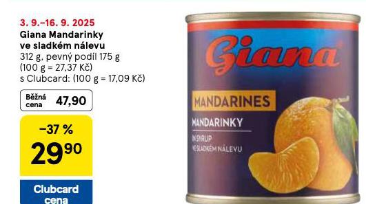 GIANA MANDARINKY VE SLADKM NLEVU