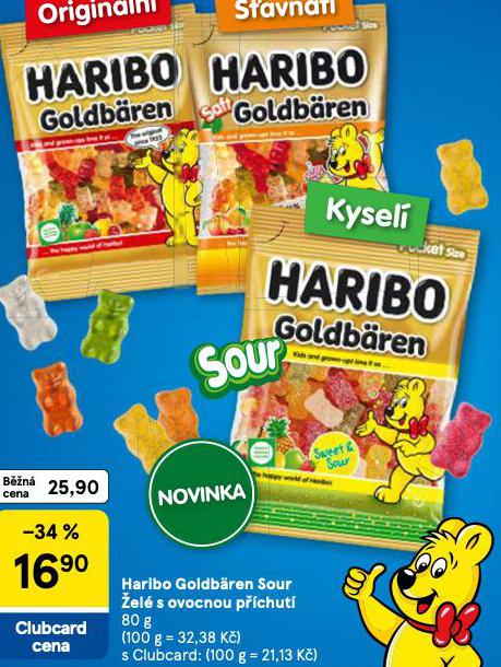 HARIBO GOLDBAREN SOUR EL S OVOCNOU PCHUT