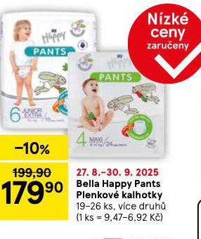 BELLA HAPPY PANTS PLENKOV KALHOTKY