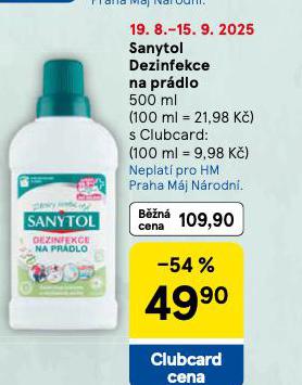 SANYTOL DEZINFEKCE NA PRDLO