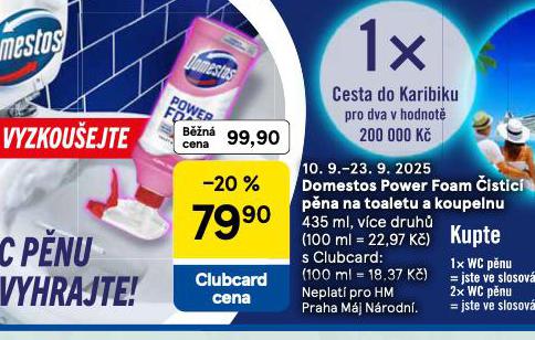 DOMESTOS POWER FOAM ISTC PNA NA TOALETU A KOUPELNU