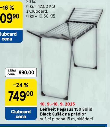 LEIFHEIT PEGASUS 150 SOLID BLACK SUK NA PRDLO