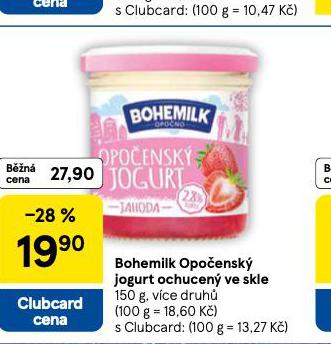 BOHEMILK OPOENSK JOGURT OCHUCEN VE SKLE