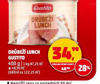 DRBE LUNCH GUSTITO