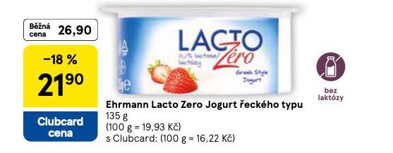 EHRMANN LACTO ZERO JOGURT ECKHO TYPU
