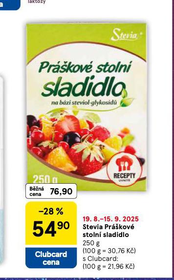 STEVIA PRKOV STOLN SLADIDLO