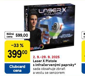 LASER X PISTOLE S INFRAERVENMI PAPRSKY