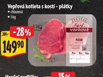 VEPOV KOTLETA S KOST - PLTKY