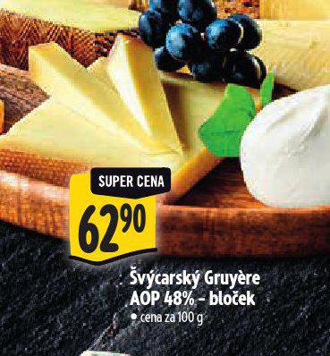 VCARSK GRUYRE AOP 48% - BLOEK