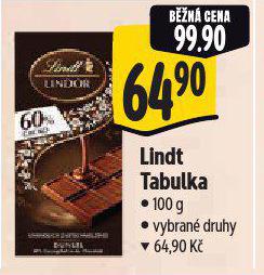LINDT TABULKA
